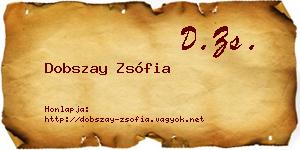 Dobszay Zsófia névjegykártya