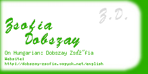 zsofia dobszay business card